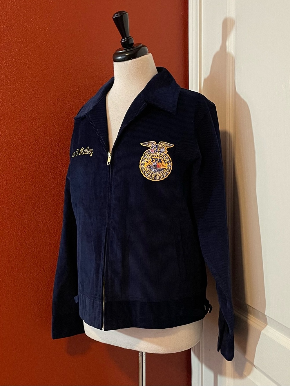 FFA National Men’s Navy Corduroy Utility Chained Stitched Rockers Jacket